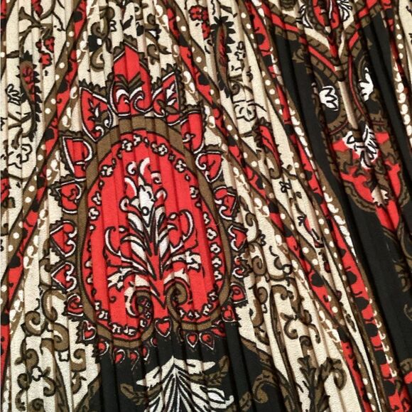 Signature by Larry Levin Long Tunic Crinkle Top Boho Arts & Crafts Sz Small - Picture 11 of 12